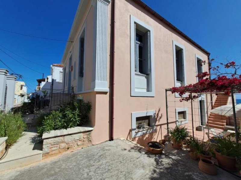 Kalyves Kreta, Kalyves: Elegante neoklassizistische Villa am Meer zu verkaufen Haus kaufen